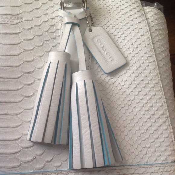 Coach Leather Legacy Chalk Python Embossed Purse - Picture 4 of 8